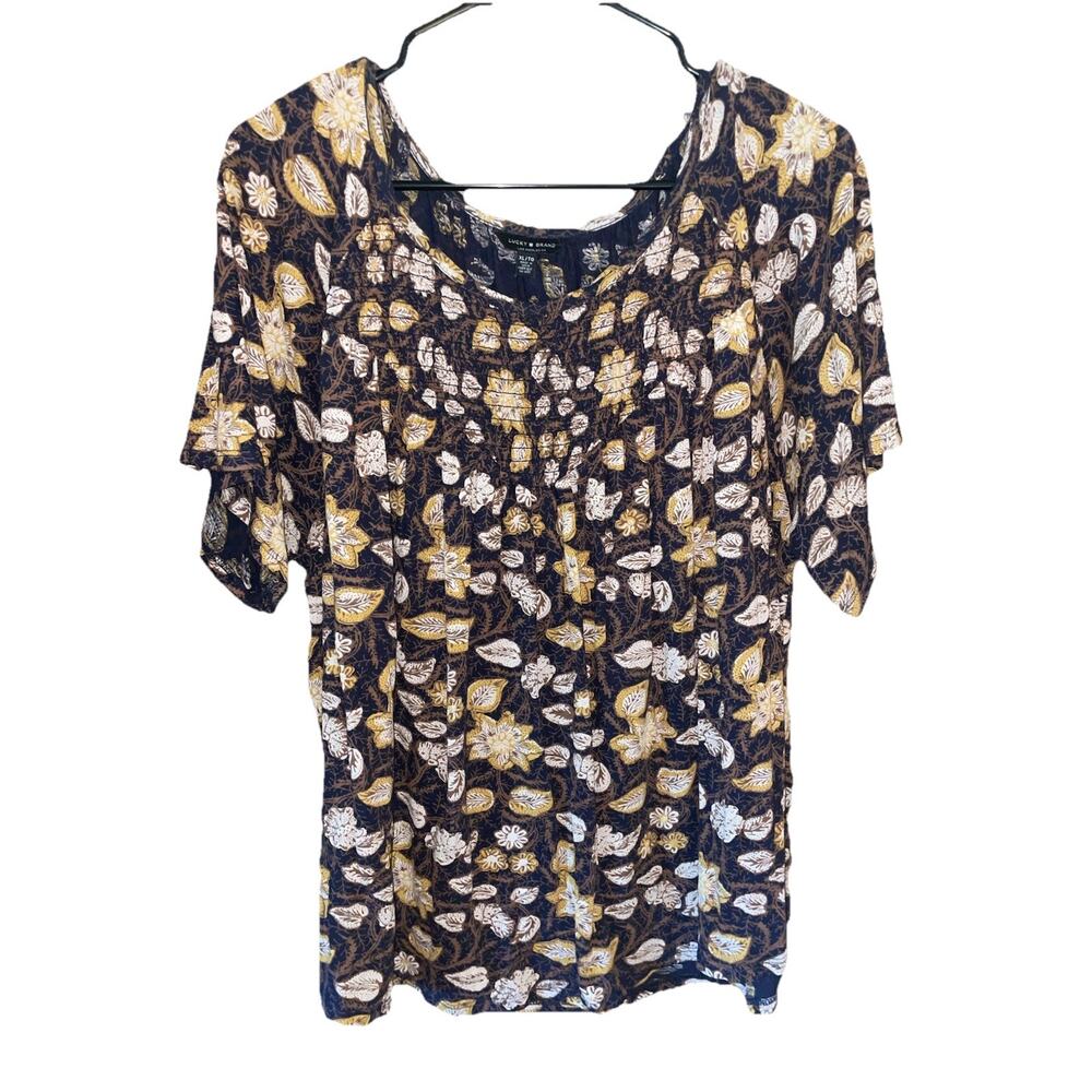 Women’s Lucky Brand Boho Chic Style Cringe Stretch Chest Relaxed Fit Sz XL